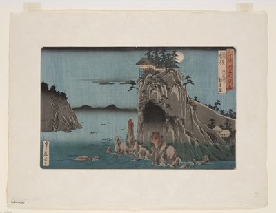 Bingoprovinsen: Abuto, Kannon Temple (Bingo, Abuto, Kannon?) (farger treblokktrykk) av Hasegawa I Sadanobu