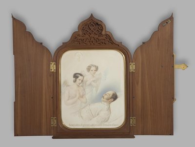 Keiser Nicholas I på dødsleiet, 1855 av Hau