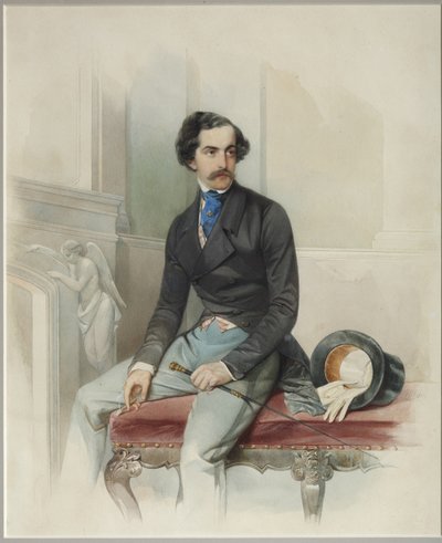 Portrett av Alexey Arkadyevich Stolypin Mongo 1816-1858, 1845 av Hau