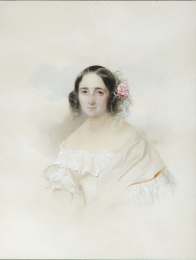 Portrett av Anna Alexeevna Olenina 1808-1888, 1839 av Hau