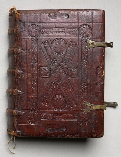 Evangeliebok med evangelistportretter av Hausbuch Master