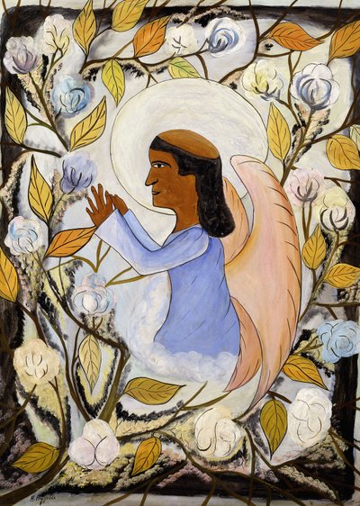 Engelen Saint Francis i bønn; Ange St. Francis en Priere, ca. 1947-48 (olje på masonitt) av Hector Hyppolite