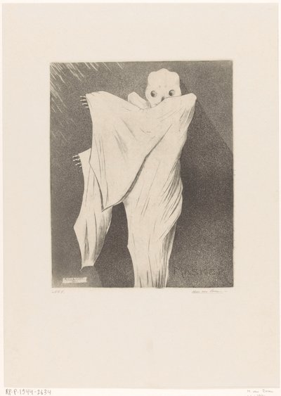 De Dood (original tittel på objekt) Masker (original serietittel på objekt) av Hein von Essen (signed by artist)