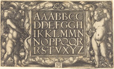 Alfabet, ca. 15251555. av Heinrich Aldegrever