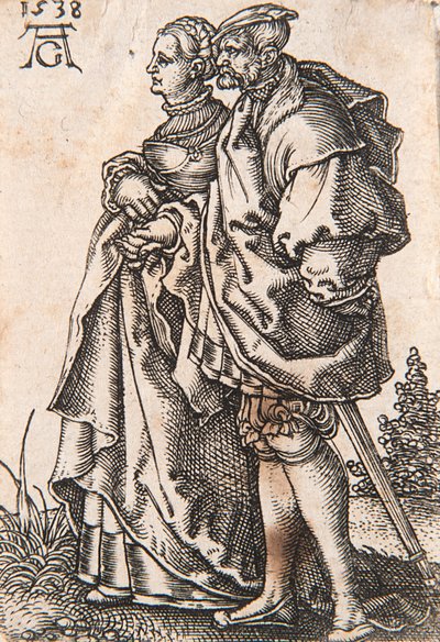 Fra serien The Small Wedding Dancers, 1538. av Heinrich Aldegrever