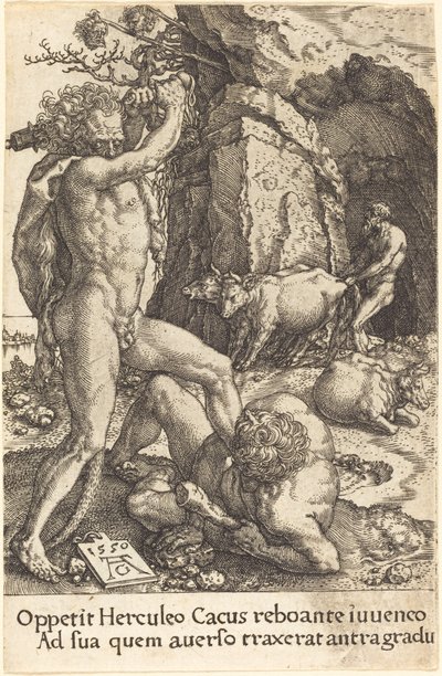 Hercules dreper Cacus av Heinrich Aldegrever