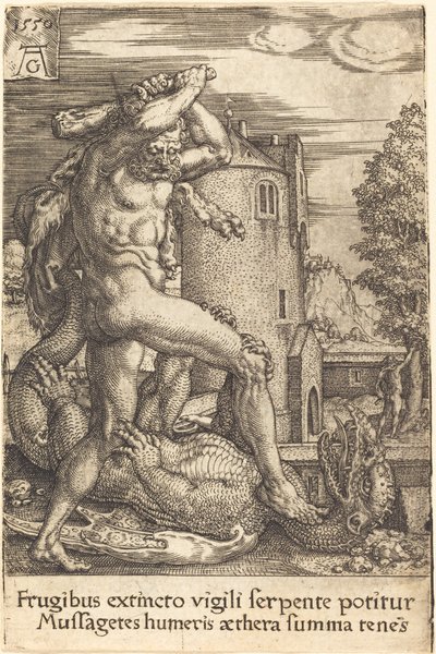 Hercules dreper dragen av Heinrich Aldegrever