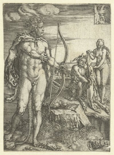 Hercules redder Deianira fra Nessus Labours of Hercules (serietittel) av Heinrich Aldegrever