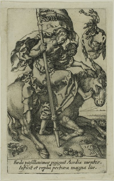 Lediggang, fra lastene av Heinrich Aldegrever