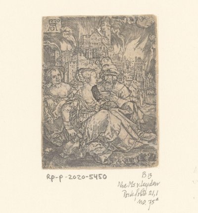 Lot og døtrene hans av Heinrich Aldegrever