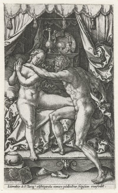 Lucretia og Sextus Tarquinius av Heinrich Aldegrever