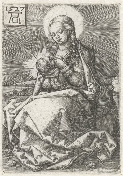 Madonna med barn ved brystet av Heinrich Aldegrever