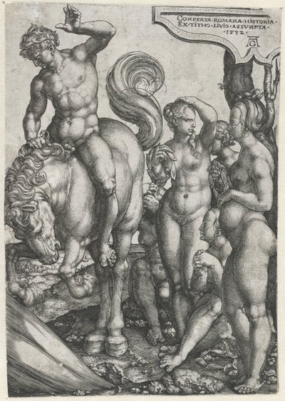 Marcus Curtius av Heinrich Aldegrever