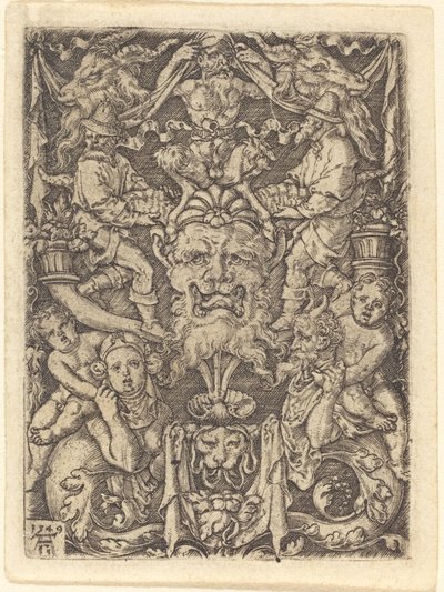 Ornament med maske, 1549. av Heinrich Aldegrever