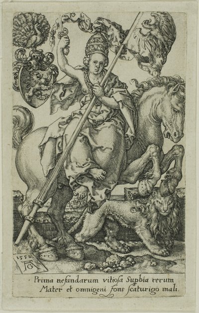 Stolthet, fra lastene av Heinrich Aldegrever