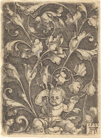 Rullepryd med sittende barn, 1532. av Heinrich Aldegrever