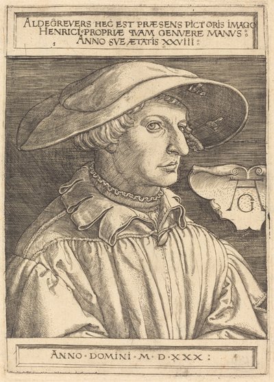 Selvportrett, 1530. av Heinrich Aldegrever