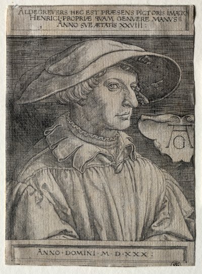 Selvportrett, 1530. av Heinrich Aldegrever