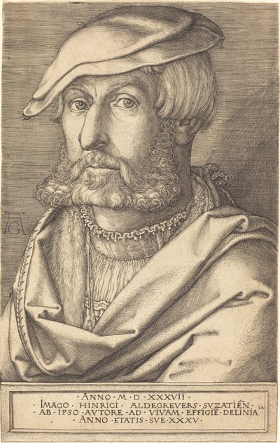 Selvportrett, 1537. av Heinrich Aldegrever