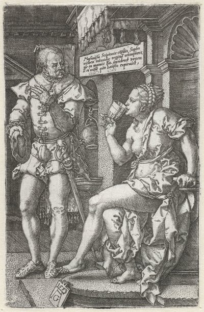 Sophonisba drikker gift av Heinrich Aldegrever