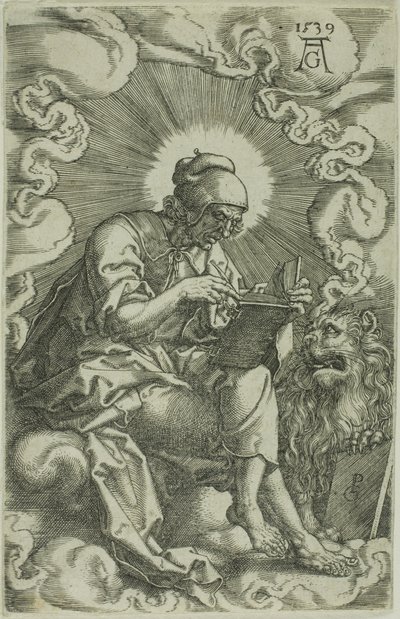 St. Mark, fra De fire evangelistene av Heinrich Aldegrever