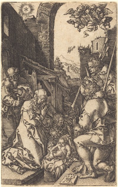Fødselen, 1553. av Heinrich Aldegrever