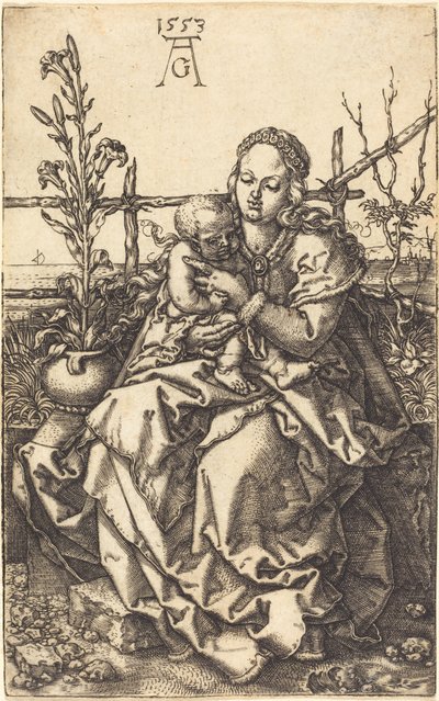 The Virgin Seated, 1553. av Heinrich Aldegrever