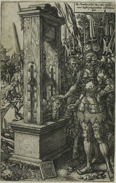 Titus Manlius halshugger sønnen sin av Heinrich Aldegrever