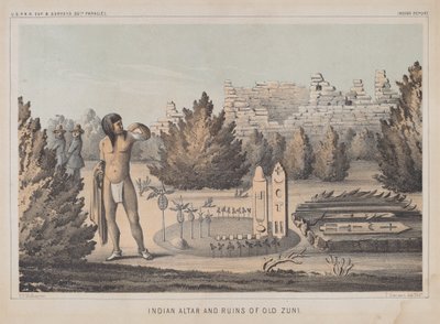 Indisk alter og ruinene av gamle Zuni av Heinrich Baldwin Mollhausen