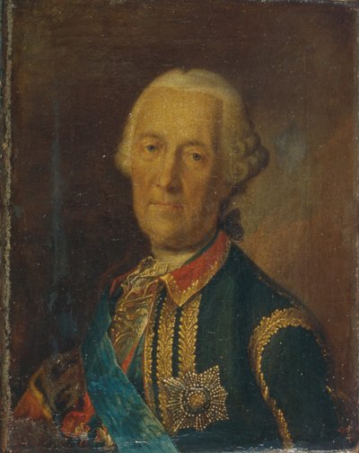 Portrett av feltmarskalken og politikeren grev Burkhard Christoph von Munnich 1683-1767, 1764 av Heinrich Buchholz