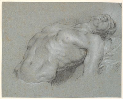 Torso av tungt tilbakelent herremodell av Heinrich Dittmers