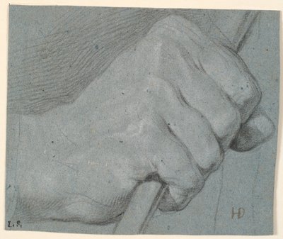 Studie av hånd, bundet rundt en pinne av Heinrich Dittmers