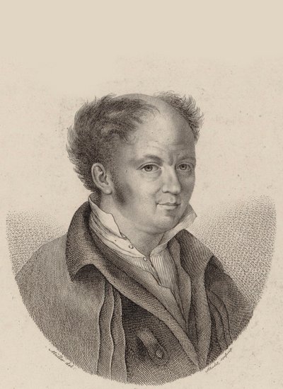 Portrett av komponisten Gottfried Weber 1779-1839, ca 1820. av Heinrich Franz Schalck
