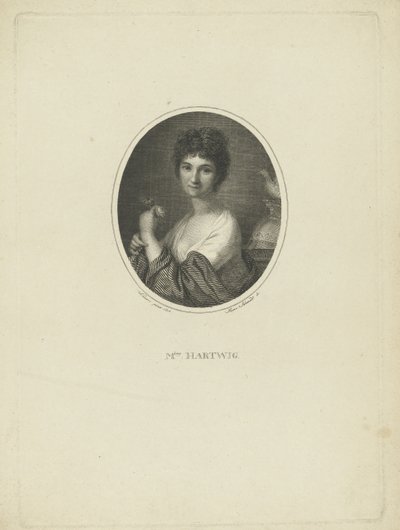 Portrett av skuespillerinnen Friederike Wilhelmine Hartwig 1777-1849, ca. 1801 av Heinrich Friedrich Thomas Schmidt