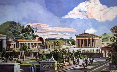 Utsikt over Olympia av Heinrich Gaertner