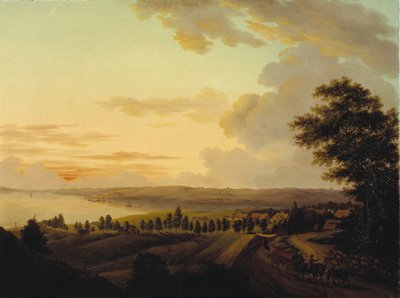 Sjællandsk landskap, kveld av Heinrich Grosch