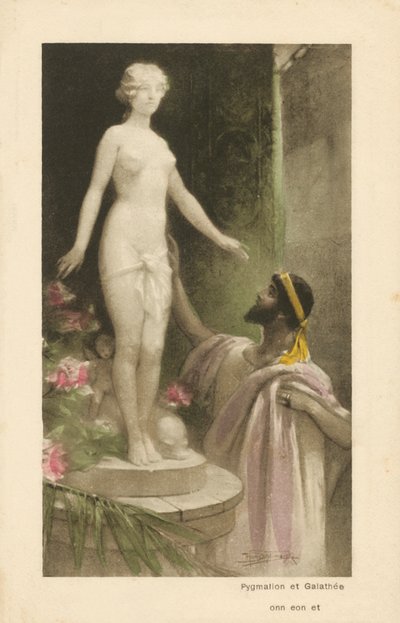 Pygmalion og Galatea (fargelitografi) av Heinrich Hans Schlimarski