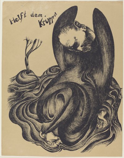 Helft dem Krüppel (Hjelp de krøplinger) av Heinrich Hoerle