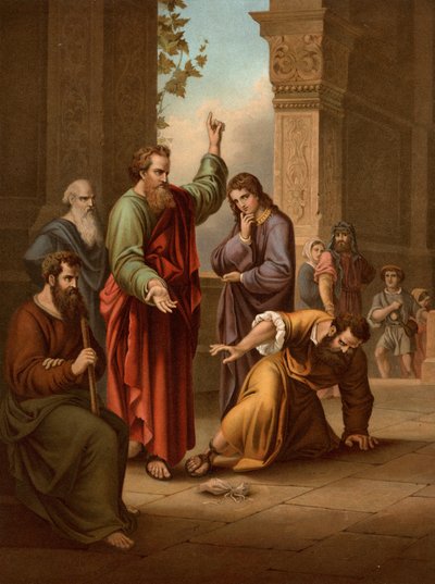 Ananias og Saffira av Heinrich Jenny
