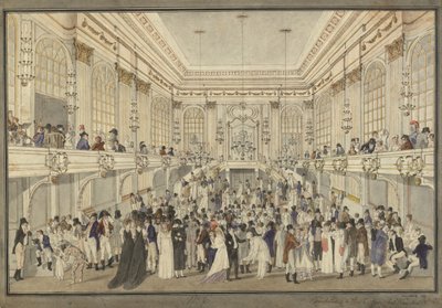 Maskeball i Redoutensaal i Wien Hofburg, ca. 1815. av Heinrich Joseph Schütz