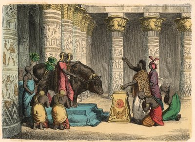Det gamle Egypt: Tilbedelse av Apis Bull av Heinrich Leutemann