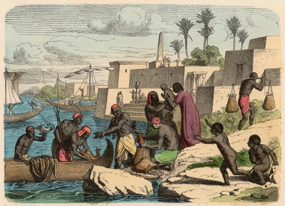 Det gamle Egypt: fiske av Heinrich Leutemann