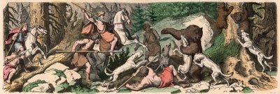 Antikkens Hellas: Bjørnejakt av Heinrich Leutemann