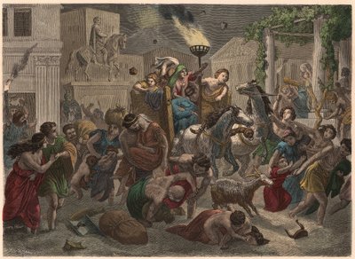 Antikkens Roma: Vesuvs utbrudd, 79 e.Kr av Heinrich Leutemann
