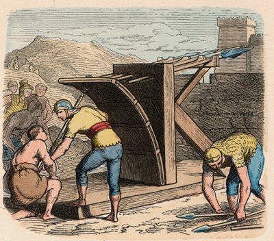Antikkens Roma: Våpen, Ballista, maskin brukt under beleiring av Heinrich Leutemann