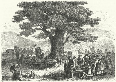 Fest i det gamle Tyskland (gravering) av Heinrich Leutemann