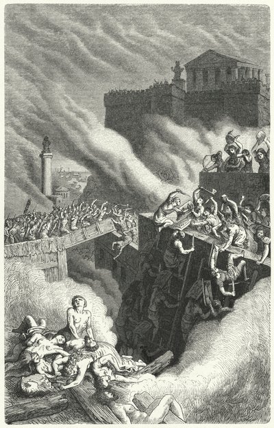 Storming av Byrsa og ødeleggelsen av Kartago av Heinrich Leutemann