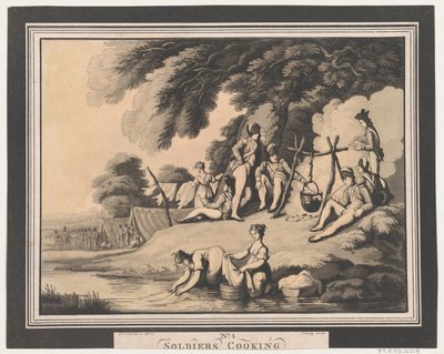 Soldiers Cooking, 1. april 1798. av Heinrich Schutz