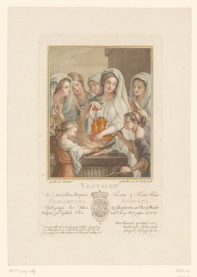 De vestalske jomfruer ofrer ved et alter av Heinrich Sintzenich