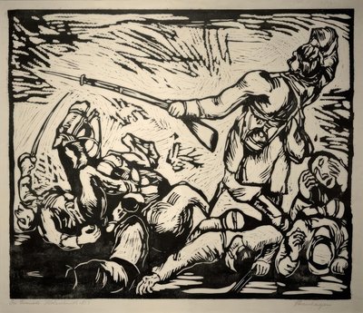Krigsscene av Heinrich Steinhagen